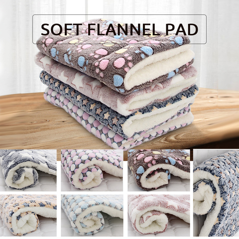 Thickened Pet Soft Fleece Pad Blanket Bed Mat For Puppy Dog Cat Sofa Cushion Home Washable Rug Keep Warm S/M/L/XL/XXL/XXXL ► Photo 1/6