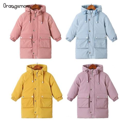 Warm coats Winter clothes Long Down Jacket Kids Korean Thick Hooded Jacket Baby Boys& Girls Snowsuit Winter Jacket Kids parka ► Photo 1/6