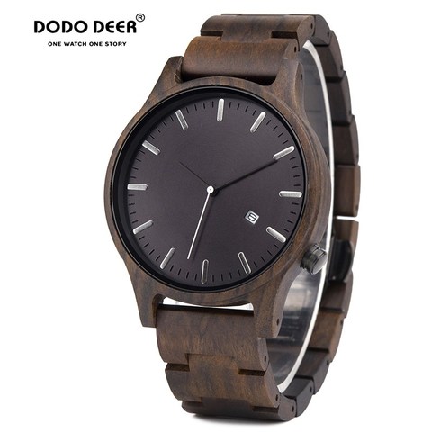 DODO DEER Wood Watch Men Fashion Date Display Wooden Timepieces Male мужские часы Quartz Watches Paper Gift Box Dropship ► Photo 1/6