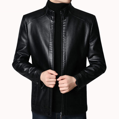 Brand Men Jacket 2022 New Spring Fall Soft Leather Jackets For Man Clothing Long Sleeves Coat Fashion Korean Style Thin Clothing ► Photo 1/5