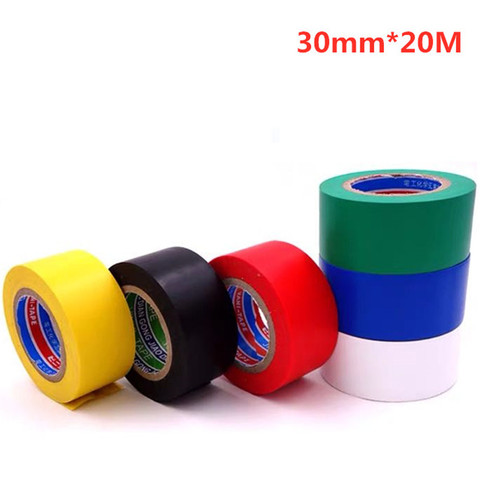 PVC electrical tape insulation high temperature resistant waterproof flame retardant lead free super adhesive tape 30mm * 20m ► Photo 1/3