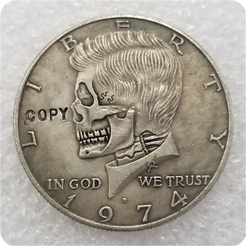 Hobo Nickel Coin_1974 Kennedy Half Dollar Copy Coin ► Photo 1/2