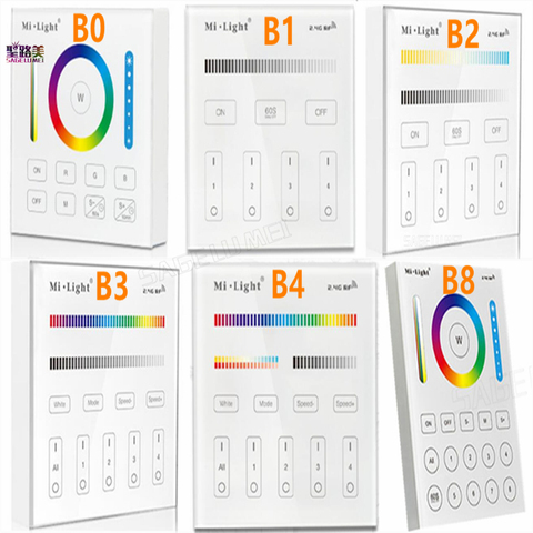 Milight B0 B1 B2 B3 B4 B8 4-Zone 8 Zone 2.4GHz Wireless WIFI Touch Panel Dimmer/RGBW/RGB + CCT LED Smart Remote Controller ► Photo 1/6