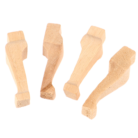 4Pcs DIY Wooden Table Legs for 1/12 Dollhouse Miniature Furniture Toys Decor Making Accessories Dolls House Decoration ► Photo 1/6