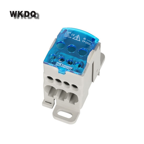 Din Rail Terminal Block Junction Box UKK80A One in several out Power Distribution Block Box Universal Electric Wire Connector ► Photo 1/6