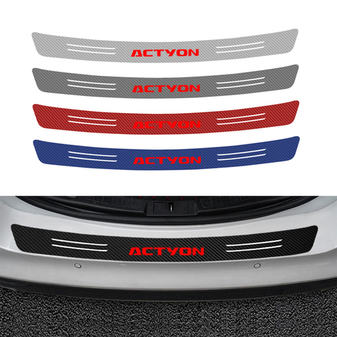 new style Car Styling for SsangYong Actyon 2008-2022 Car Trunk Protection Rear Bumper Decoration Decal Sticker Accessories ► Photo 1/6