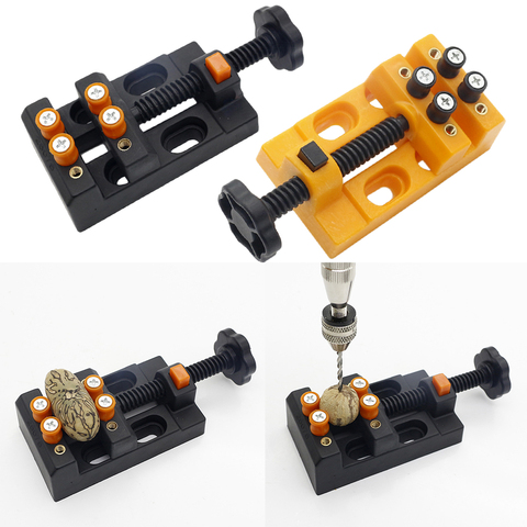 Mini Drill Press Vise Clamp for Jewelry Walnut Watch Seal Stamp Carving Tool ► Photo 1/6