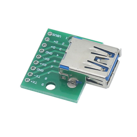 5pcs USB 3.0 A Female Connector Interface to 2.54mm DIP PCB Converter Adapter Breakout Board ► Photo 1/3