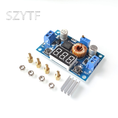 1pcs XL4015 75W DC-DC 5A Voltage Regulators module Adjustable buck module with voltmeter display ► Photo 1/3