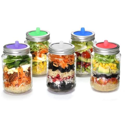 5Pcs Silicone Waterless Fermenting Airlock Lids Covers for Wide Mouth Mason Jar ► Photo 1/6