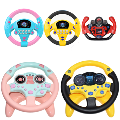 Eletric Simulation Steering Wheel Toy with Light Sound Baby Kids Musical Educational Copilot Stroller Steering Wheel Vocal Toys ► Photo 1/6