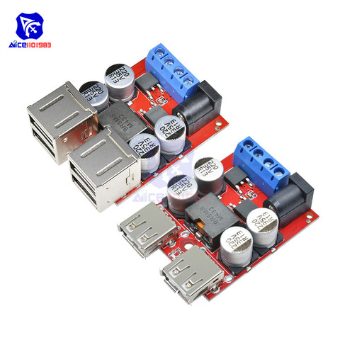 diymore DC-DC 8 -35V to 5V 8A Step Down Buck Converter Power Supply Module 4 USB / 2 USB Output Charging Board for Car ► Photo 1/5