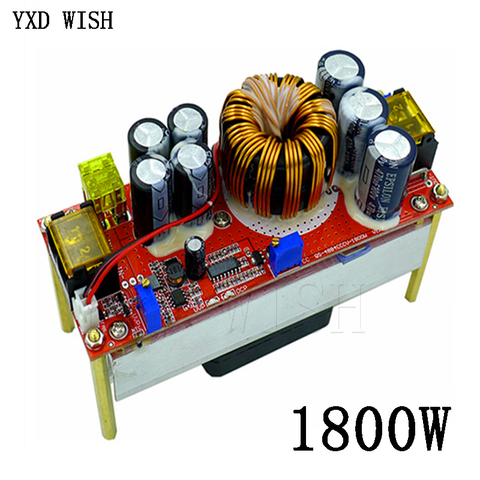 1800W DC DC Voltage Converter CV Boost Converter Step Up Adjustable Module Power Supply 40A DC-DC 10V -60V to 12V-90V Regulator ► Photo 1/4