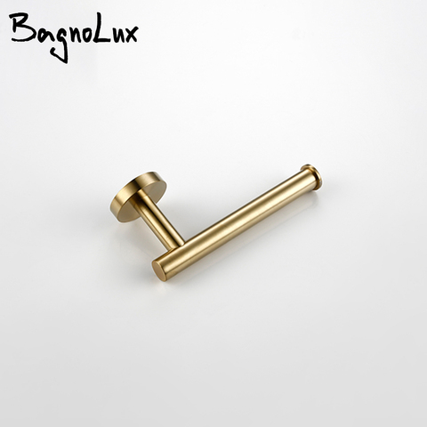 Bagnolux High Quality 100% Brass Rust Protection Single Post Toilet Paper Holder Wall Mount Bathroom Lavatory Gold Tissue Roller ► Photo 1/1