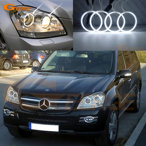 For Mercedes Benz GL Class X164 GL350 GL420 GL450 GL500 GL550 Excellent Ultra bright CCFL Angel Eyes kit halo rings ► Photo 1/6