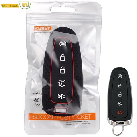 Car Remote Control Key Case Cover Shell Fob Holder Silicone For Ford Focus Edge Explorer Expedition C-Max Escape Flex Titanium ► Photo 1/6