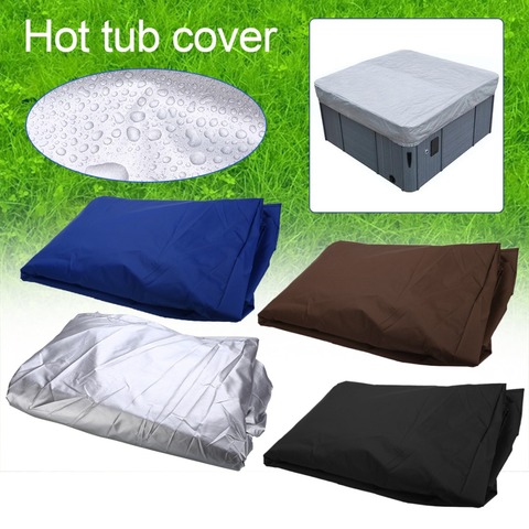 4 Colors Square Tub Cover Oxford Fabric Spa Cap Cover Waterproof Dust Cover Protector 200x200x30cm ► Photo 1/6
