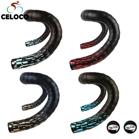 Colorful Road Bicycle Handlebar Tape Cycling Handle Belt Straps EVA PU Tape Anti-Vibration Racing Bike Handle Bar Tape Cork Wrap ► Photo 1/6