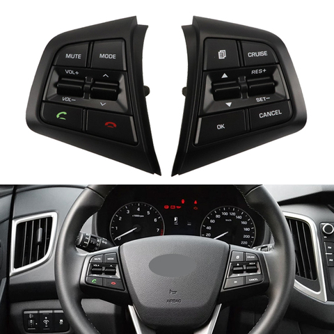 For Hyundai CRETA 1.6L 2.0L IX25 Steering Wheel Buttons Cruise Control Bluetooth Switches Remote Volume Button Car Accessories ► Photo 1/6
