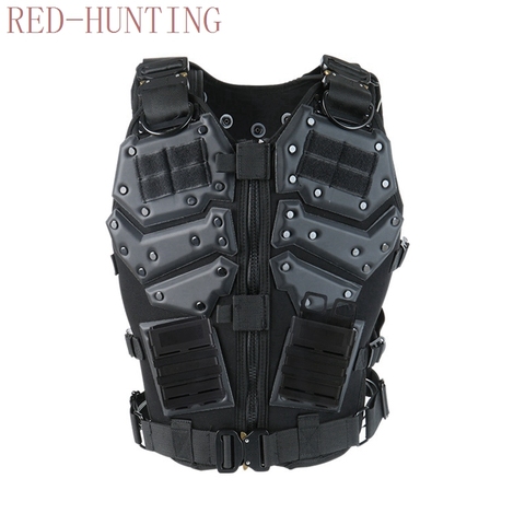 Tactical Vest Outdoor Hunting Military Vest CS Paintball Protective Waistcoat Body Armor with 5.56 Magazine Pouches ► Photo 1/6