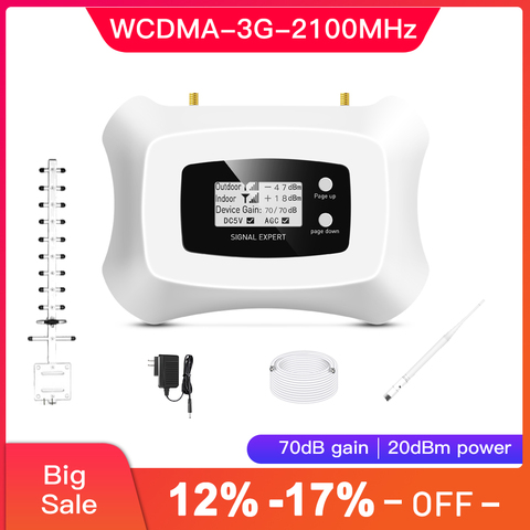 Specially for Russia!3G Repeater 2100Mhz 3G Cellular amplifier with Yagi 3g cellular signal booster kit ► Photo 1/6