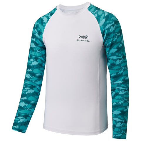 Bassdash Youth UPF50+ Camo Long Sleeve Fishing Shirt UV Protection Quick Dry Tee ► Photo 1/6