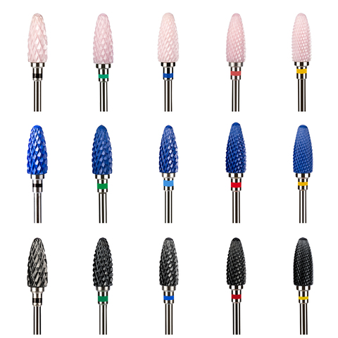 Dmoley Ceramic Nail Drill Bits Small Cone Nail Drill Bits 3/32'' Cleaner Bit Nail Art Salon Electric Drill Nail File Nail Tools ► Photo 1/6