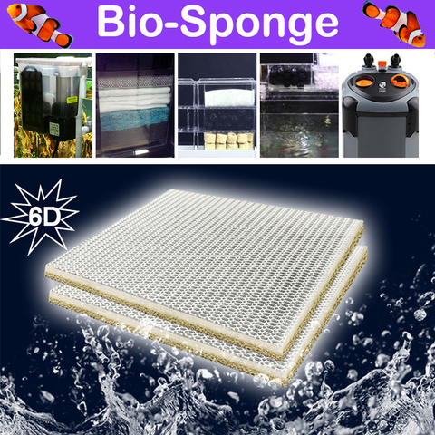6 Layers Aquarium Filter Sponge No Glue Foam Biochemical Cotton Fish Tank Filtration Accessories Aquarium Filter ► Photo 1/6