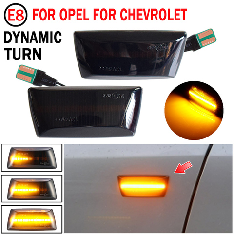 For Opel Insignia Astra H Zafira B Corsa D For Chevrolet Cruze Led Dynamic Side Marker Turn Signal Light Sequential Blinker ► Photo 1/6