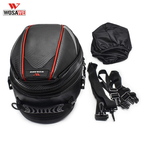 WOSAWE Waterproof Motorcycle Tail Bag Back Seat Bags Multi-functional High Capacity Mochila Moto Rainproof Cover For Free ► Photo 1/6