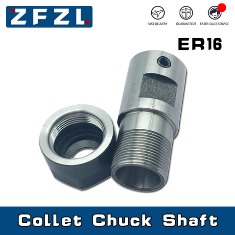 1pcs ER16 Collet Chuck Shaft Lathe Tools Spindle Extension Rod 5mm 6mm 8mm 10mm Extension tool holder for motor spindle ► Photo 1/4