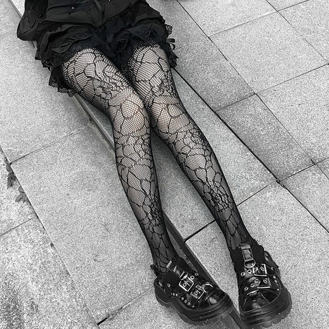 Sexy Black Torn Fish Net Stockings