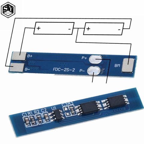  2S 3A Li-ion Lithium Battery 7.4v 8.4V 18650 Charger Protection Board bms pcm for li-ion lipo battery cell pack ► Photo 1/6