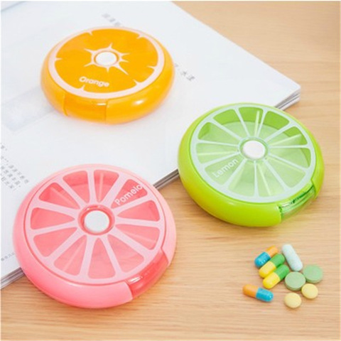 Mini Pill Box Weekly Medicine Pill Box Rotating Pill Box Case Splitter Pill Organizer Portable Travel 7 Day Pill Container Case ► Photo 1/6