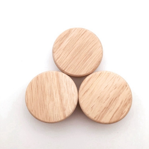4/8/12pcs Wood Round Pull Knobs Natural Wooden Cabinet Drawer Wardrobe Knobs For Cabinet Drawer Handle Furniture Hardware ► Photo 1/6