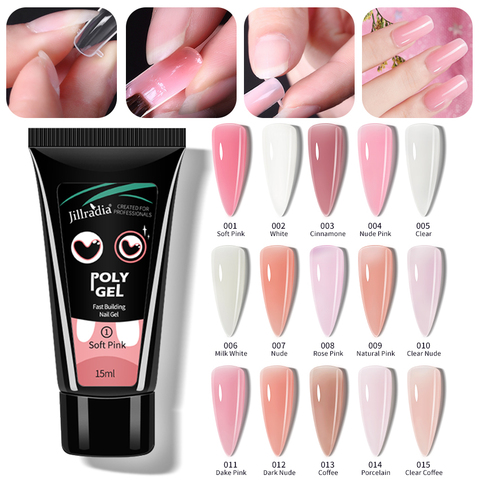 Buy Online Rohwxy 15ml Nail Design Poly Nail Polish Finger Builder Acrylic Gel Nail Art Manicure Color Nail Extend Jelly Poly Uv Gel Alitools