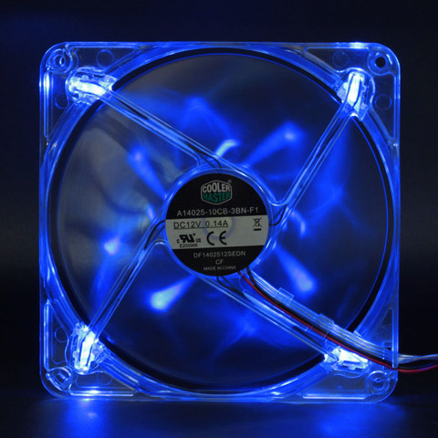 140mm LED cooling fan computer fan a14025-10cb-3bn-f1 14cm 12V 0.14a 1000RPM silence quiet LED luminous cooling fan ► Photo 1/5