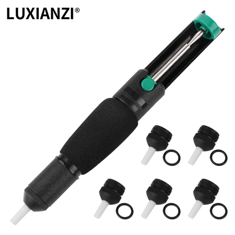 LUXIANZI Double Ring Desoldering Suction Pump Plastic Powerful Solder Suction Vacuum Sucker Desolder Gun Pompe A Dessouder ► Photo 1/6