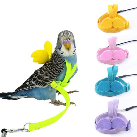 Adjustable Parrot Bird Harness Leash Set Anti-bite Training Harness For Parrots Outdoor Flying Rope For Cockatiel Small Birds ► Photo 1/6