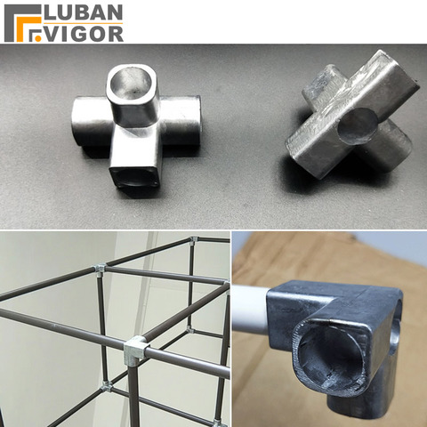 Aluminum tube connector for 16mm tube/pipe,For Simple cloth assembled wardrobe Flower stand Shoe rack ► Photo 1/5