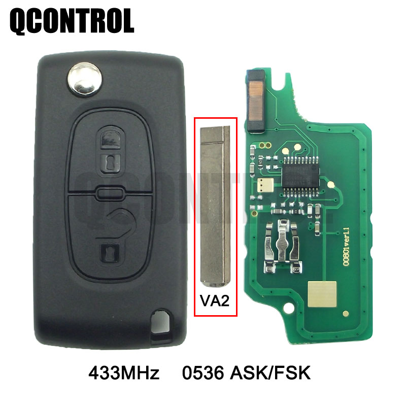433MHz 3 Button Keyless Uncut Flip Remote Key Fob ID46 Chip for Citroen C3 C4 C5 