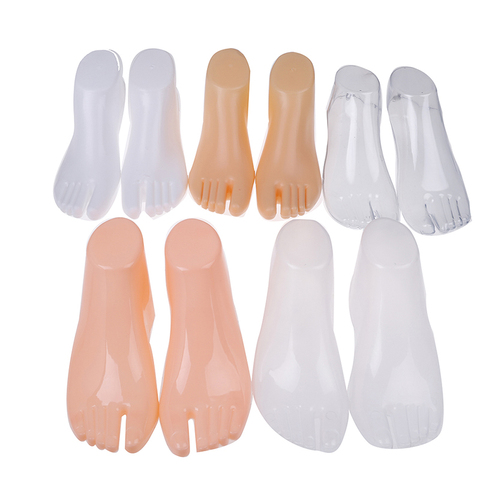 1 Pair Shoe Tree Female Feet Mannequin Model For Foot Thong Style Nude/Clear/White Sandal Shoe Sock Display ► Photo 1/6