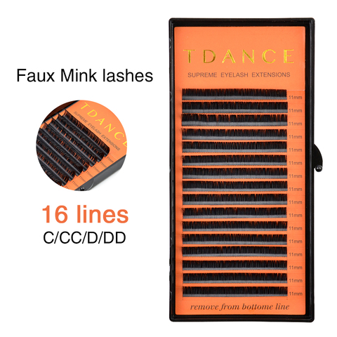 TDANCE Individual Eyelash Extension Supplies False Professional Faux Mink Eyelashes Extensions Russian Volume Lashes ► Photo 1/6