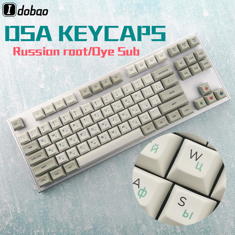 DSA Profile Russian  Thick Pbt Keycaps Dye Sub Set For Mechanical Gaming Keyboard  ASNI  with ISO ► Photo 1/6