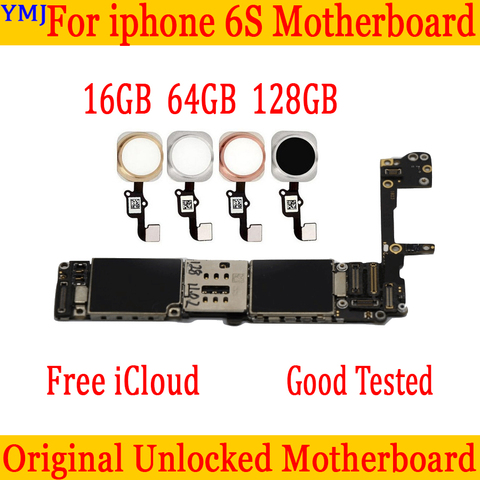 Factory unlocked for iphone 6S 6 S Motherboard With Touch ID/Without Touch ID,Original unlocked for iphone 6S Mainboard MB Plate ► Photo 1/2