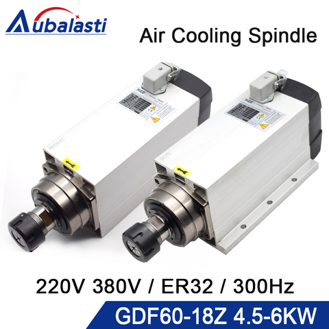 HQD CNC Spindle 4.5KW 6KW Air Cooled Spindle Motor 380V 220V 18000rpm ER32 300HZ For CNC Milling Router Machine ► Photo 1/6