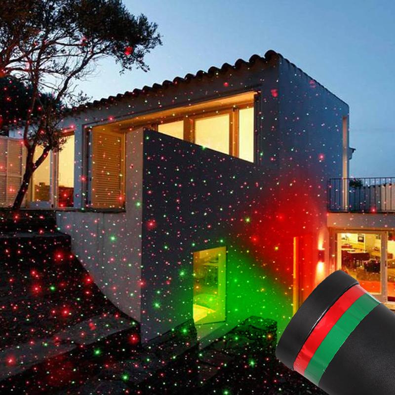 Christmas Star Laser Projector Light LED Moving Outdoor Landscape Stage RGB Lamp 
