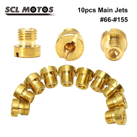 SCL MOTOS 10pcs M6 6mm Thread Moto Carburetor Main Jets Kit #66-#155 Injector Nozzle For Dellorto PHBH PHBL FRD PHF VHB VHSH New ► Photo 1/6