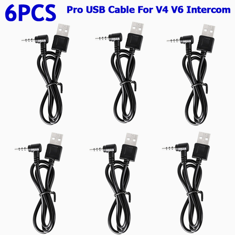 6PCS High Quality USB Intercom Charging Cable V4 V5 V6 V8 Helmet Intercom Pro Charging Connector Wire For Motorcycle Helmet Head ► Photo 1/1