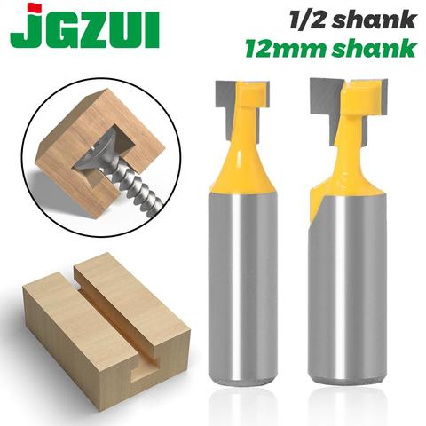 2pc12mm 1/2 inch Shank T-Slot Cutter Router Bit Set Key Hole Bits Hex Bolt T Slotting Milling Cutter for Wood Woodworking Tool ► Photo 1/6